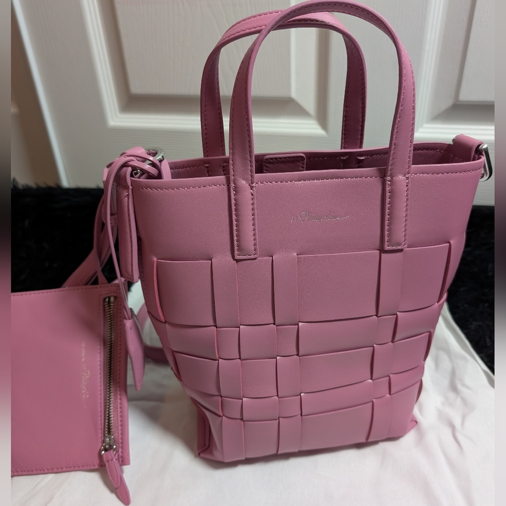 3.1 Phillip Lim Odita Woven Leather Crossbody Bag In Orchid